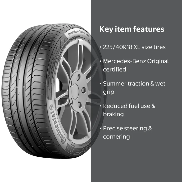 ベンツ純正　Continental ContiSportContact5 Continental ContiSportContact 5 Performance Tyres, Size: 225/40R18