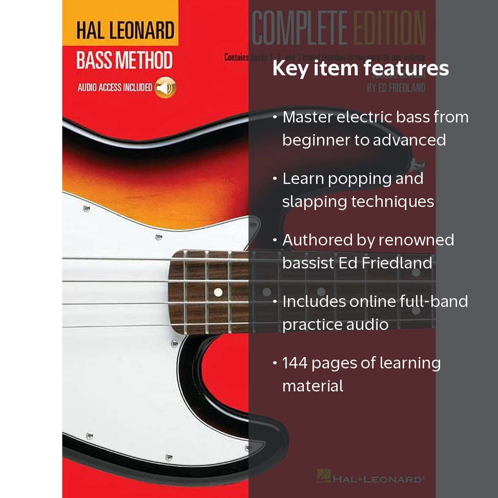 Hal Leonard, Bass Method, Books 1-3 Complete Edition, Learn to