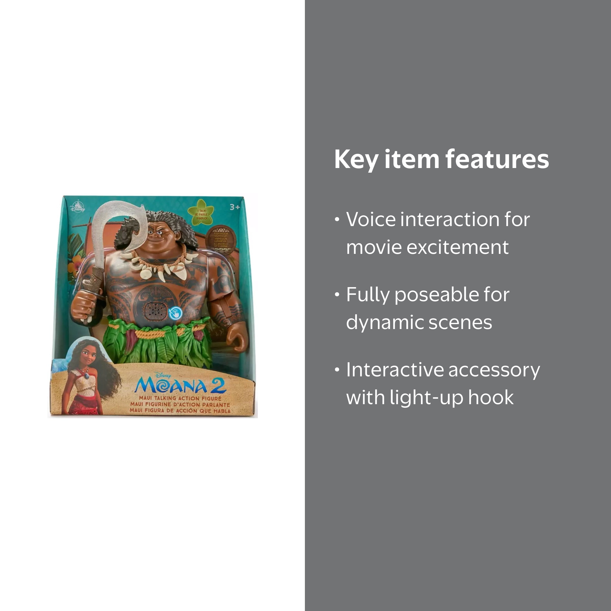 Disney Moana 2 Maui Talking Action Figure - Walmart.com
