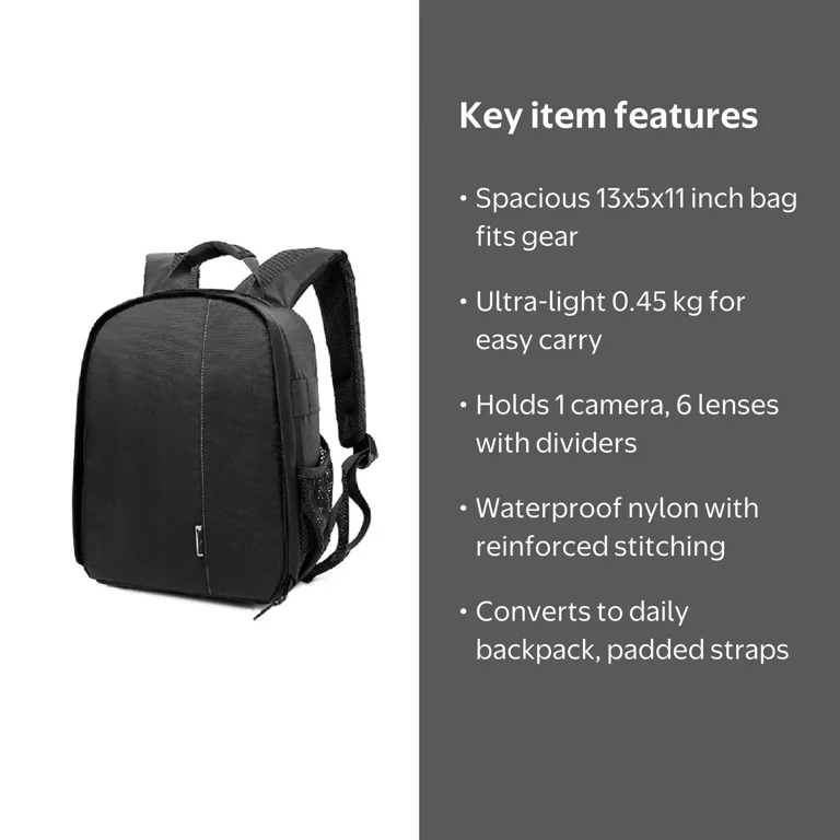 backpack for laptop and camera 17-inch, 18-in Gaming | USA Made making it ideal for a full days outing Axis v2 20L Backpack, Camera