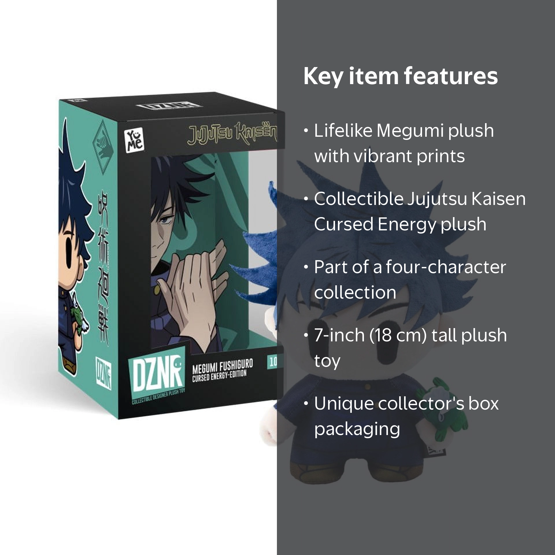 YuMe Jujutsu Kaisen 7in DZNR Collectible Plush - Megumi - Walmart.com