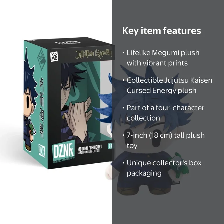 漣ジュン イベコレ 48個 YuMe Jujutsu Kaisen 7in DZNR Collectible Plush - Megumi - Walmart.com