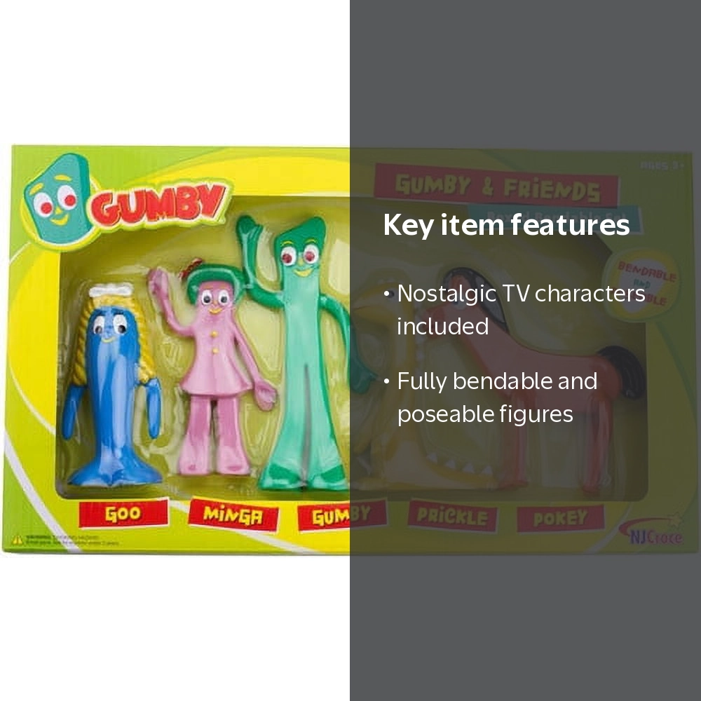 NJ Croce, Toys, Bendable Boxed Set of Gumby and Friends, 4 pcs