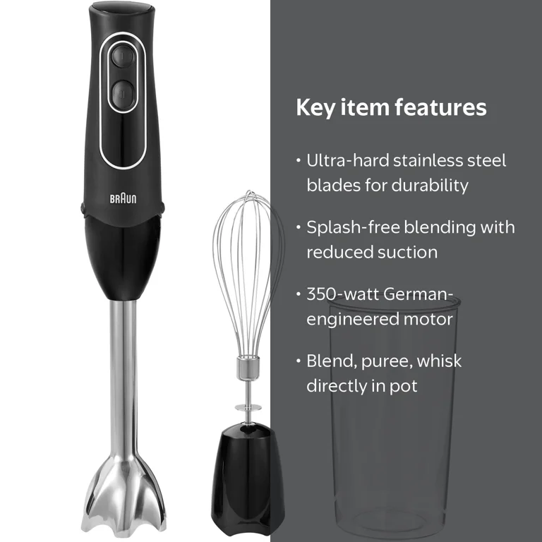 Braun MultiQuick 5 Two-Speed Hand Blender, 350W, Stainless Steel