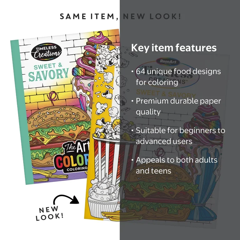 Cra-Z-Art: Timeless Creations, Sweet & Savory New Adult Coloring
