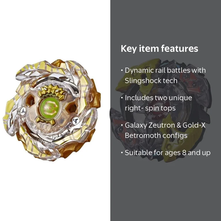 Beyblade, Burst Turbo Slingshock Pack Galaxy Zeutron Z4, Gold-X