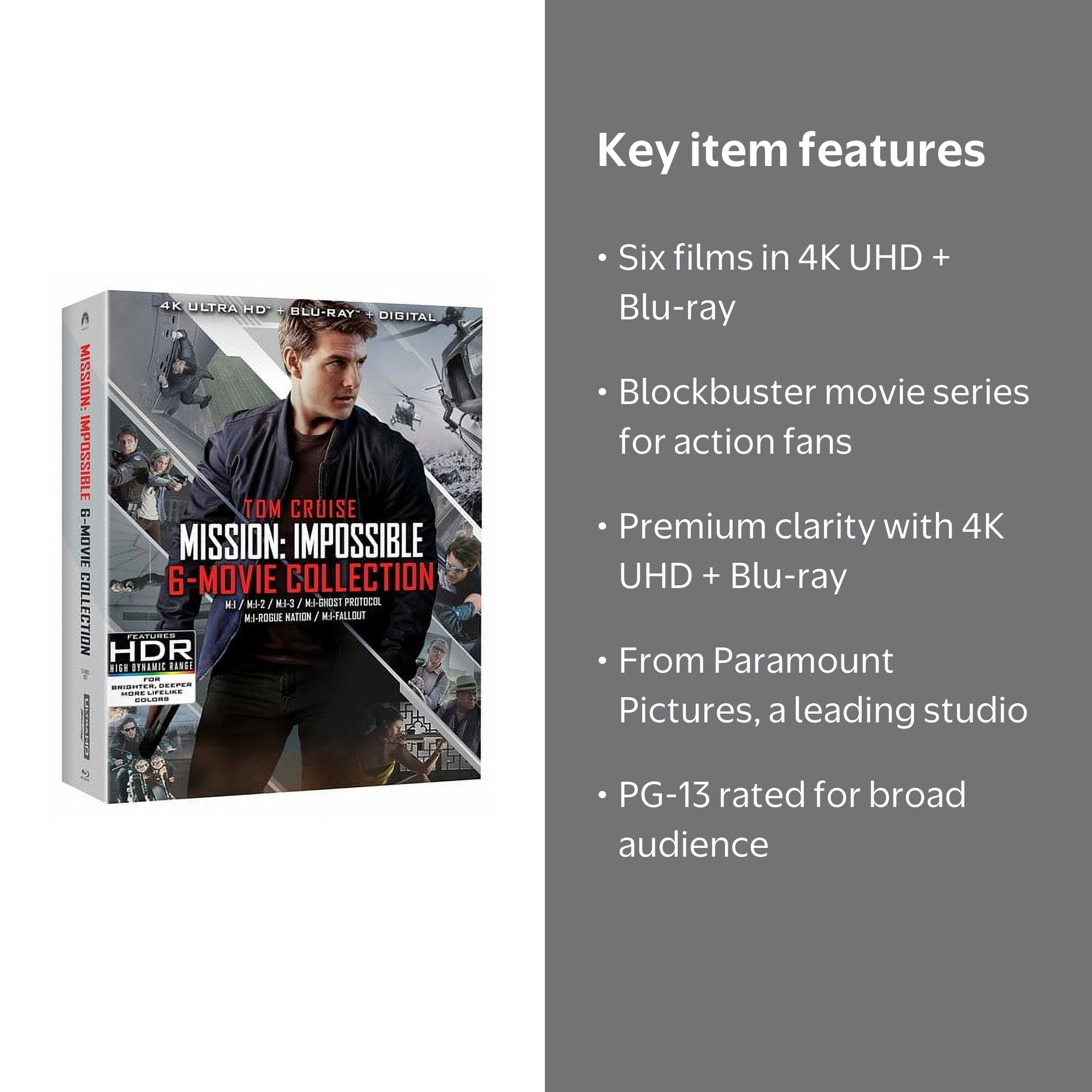 Paramount's Mission: Impossible 6-Movie Blu-ray Collection, 4K