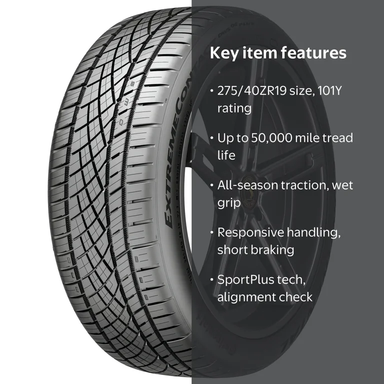 コンチネンタル DWS06 PLUS 245/40ZR 19275/35ZR19 Continental, Passenger Tire, 275/40ZR19 101Y All Season, Black