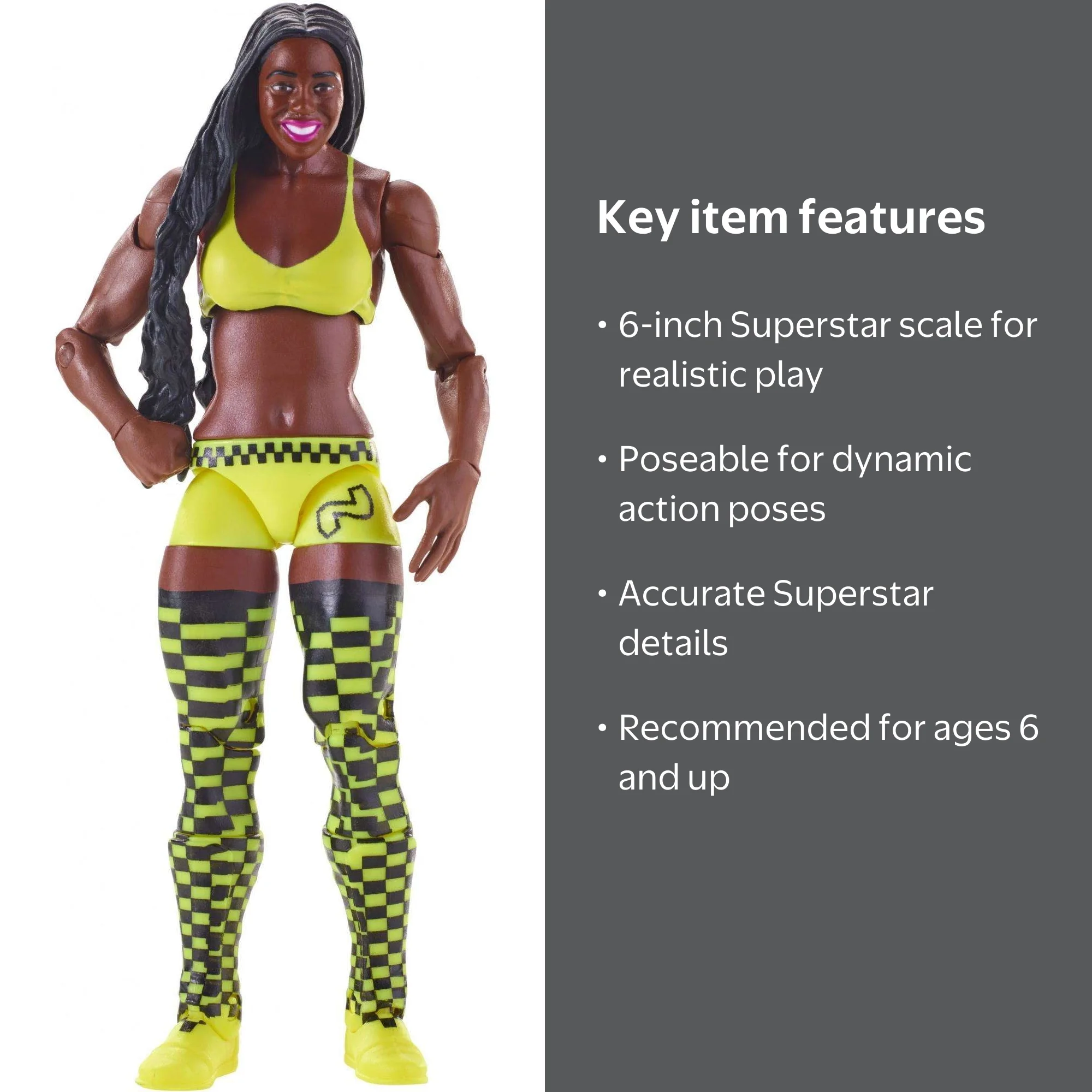 WWE Wrestling Naomi Divas Action Figure Superstar Scale 6