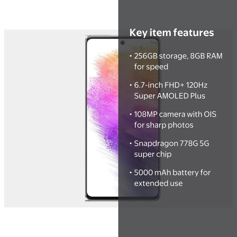 商品説明欄、編集済み。 限界最終値下げ！Galaxy A73 5G本体 Samsung Galaxy A73 5G Dual SIM, 256GB, 8GB RAM, GSM Unlocked