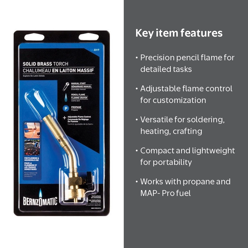 Bernzomatic, Universal Basic Pencil Flame Adjustable Torch, White