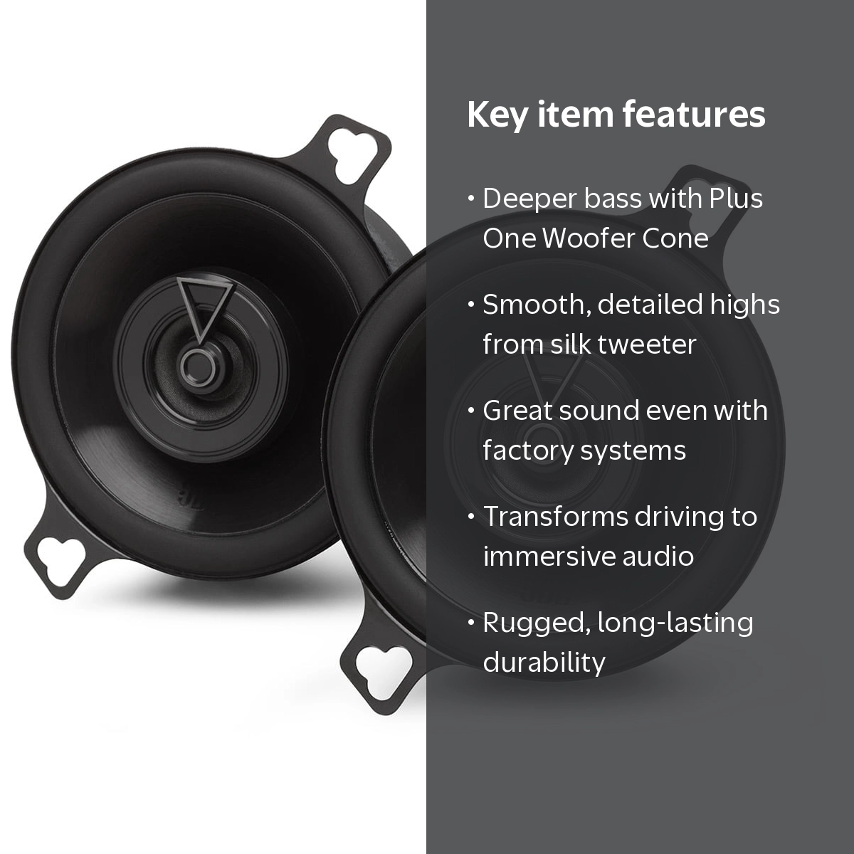 JBL Club 44F 4 Inch 2 Way Car Speakers - Pair with Plus One Woofer
