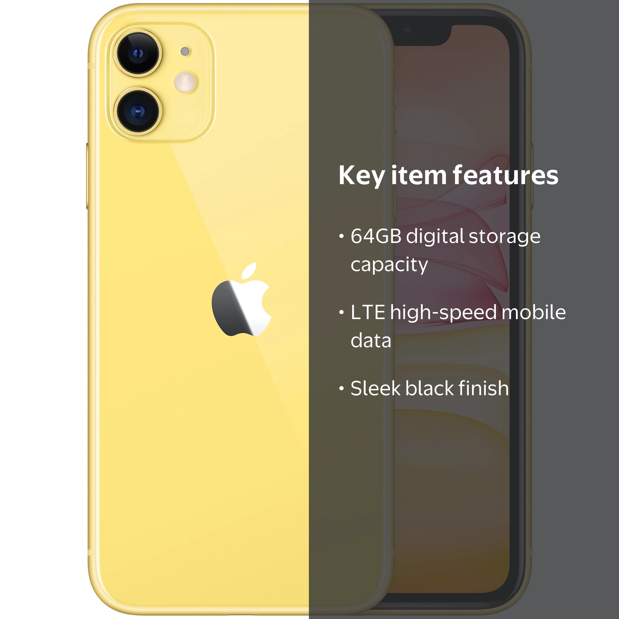 Apple iPhone 11 64GB Black LTE Cellular MHCP3LL/A - Walmart.com