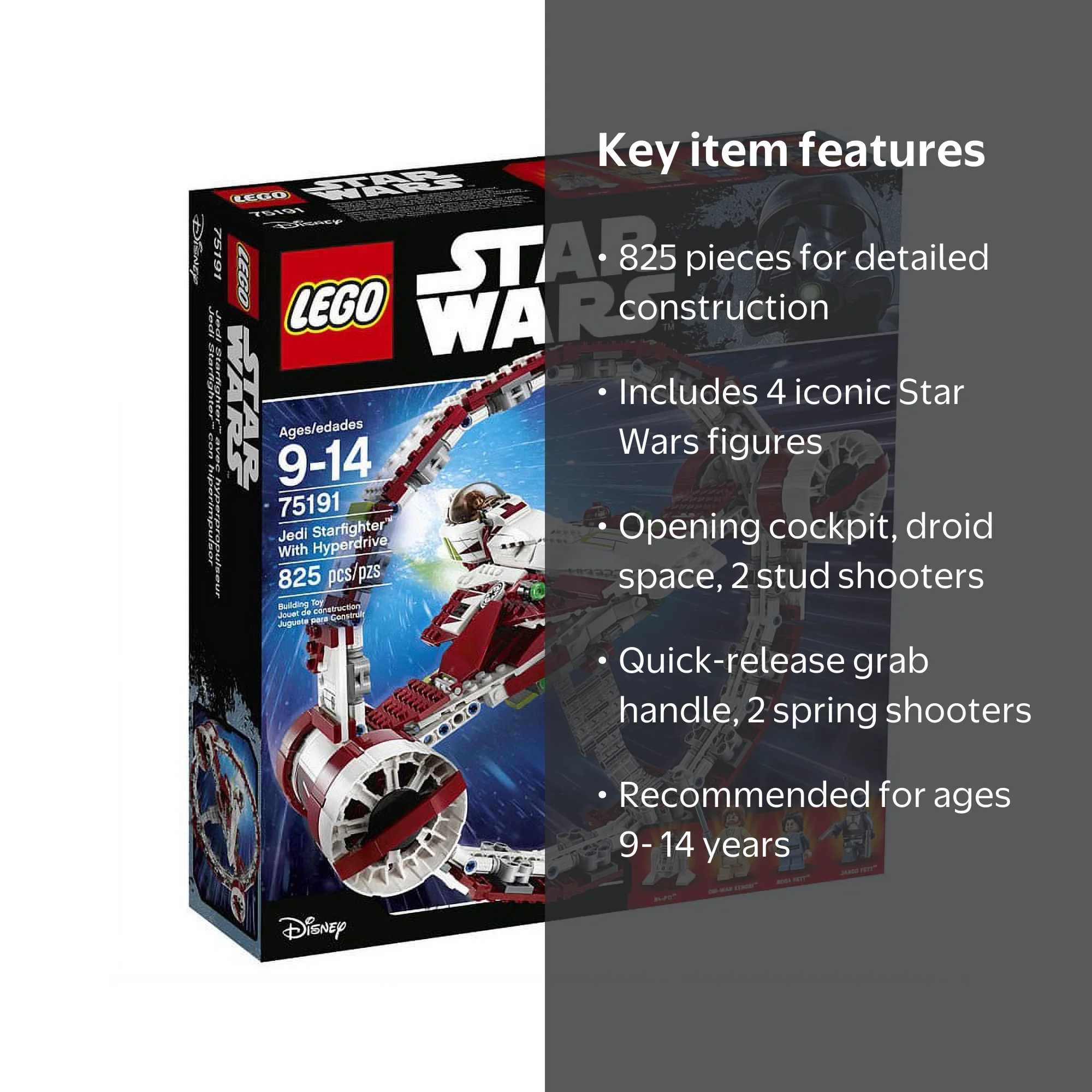 LEGO 6175769 Star Wars Jedi Starfighter with Hyperdrive 75191