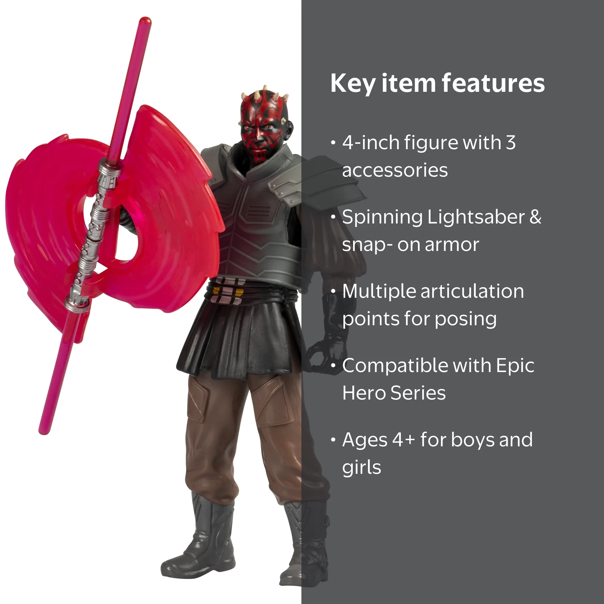 Star Wars Epic Hero Series Darth Maul Action Figure, Toys for 4