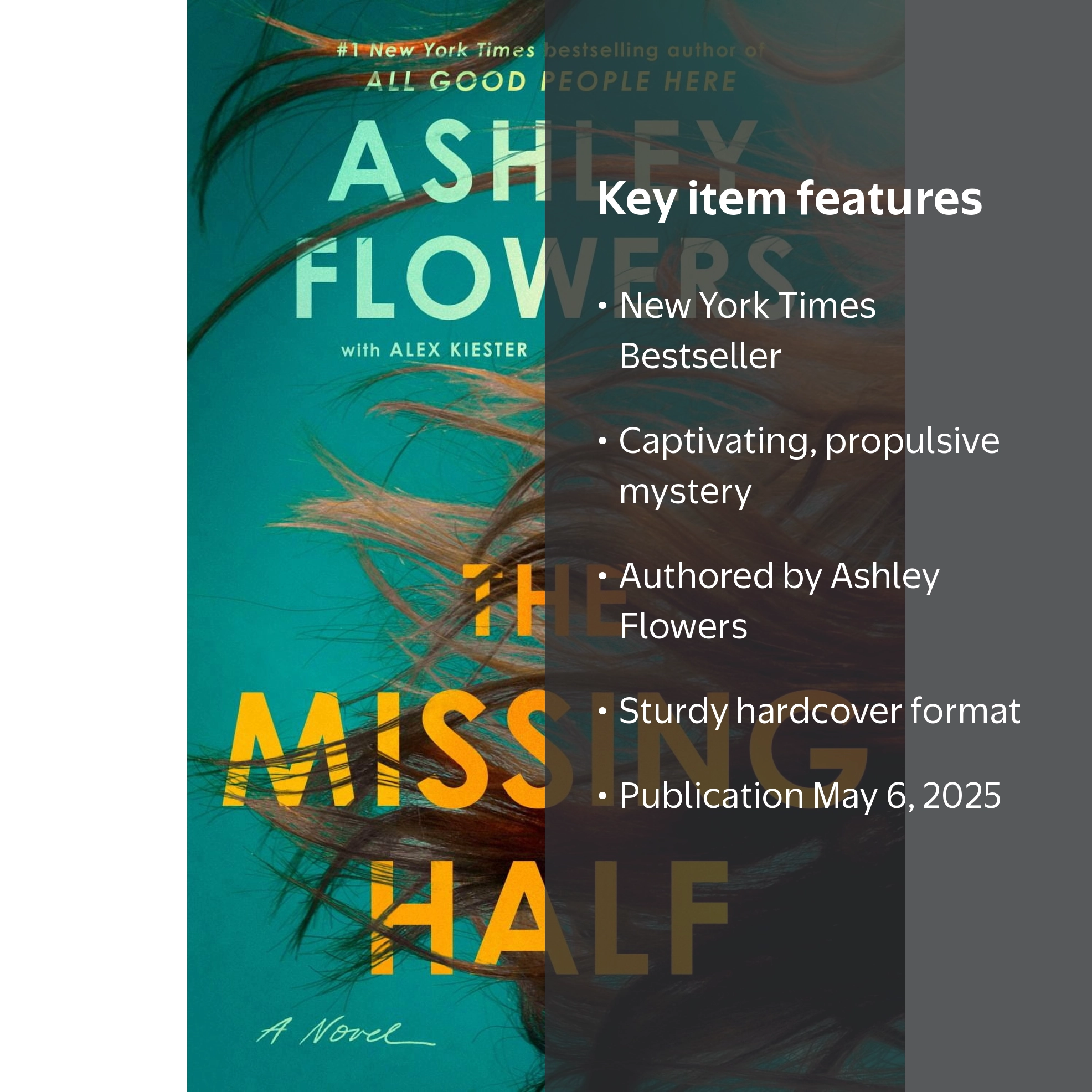 杏子 Missing Half Free Shipping! Ashley Flowers The Missing Half A Novel Hardcover