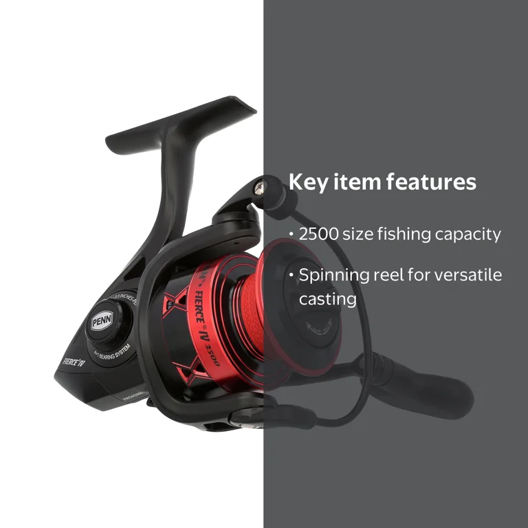 PENN Fierce IV Spinning Reel, 2500 Size Fishing Reel - Walmart.com