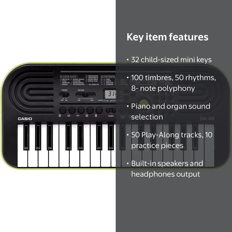 Casio SA-46 32 Mini Keyboard - Walmart.com