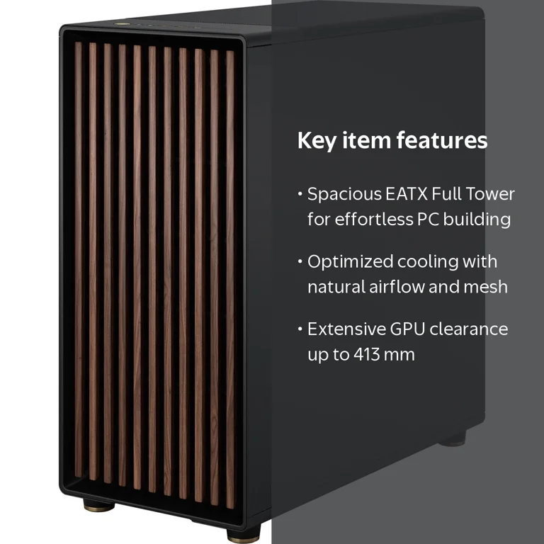 Fractal Design, PC Case, North XL EATX Full Tower, Charcoal Black