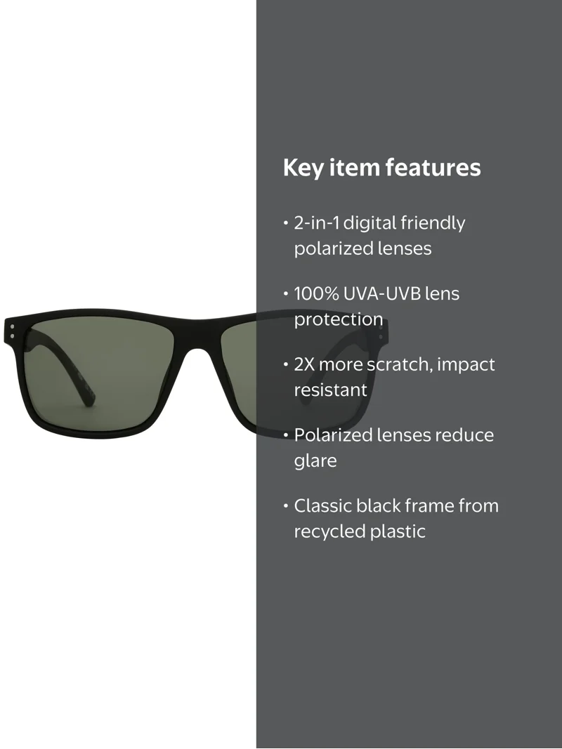 Foster Grant TruPolar Square Polarized Sunglasses - Walmart.com
