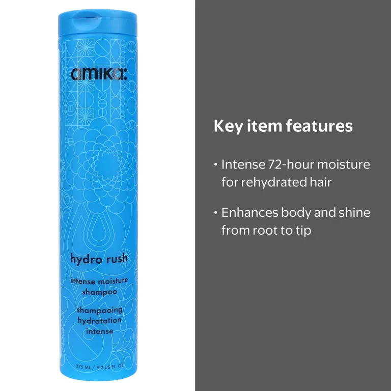 Amika Hydro Rush Hair Intense Moisture Shampoo 9.2 oz - Walmart.com