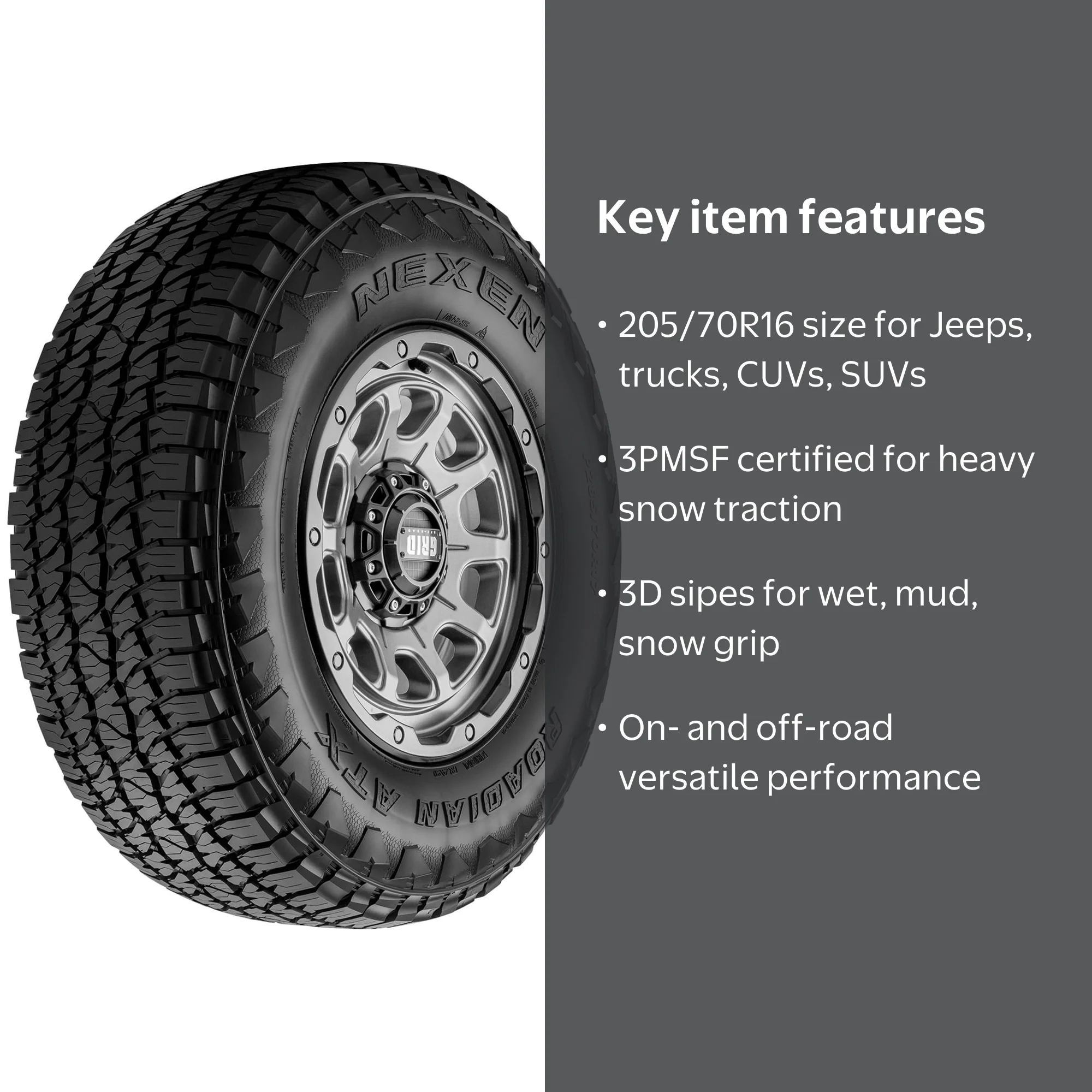 Nexen Roadian ATX All Terrain 205/70R16 97H Light Truck Tire