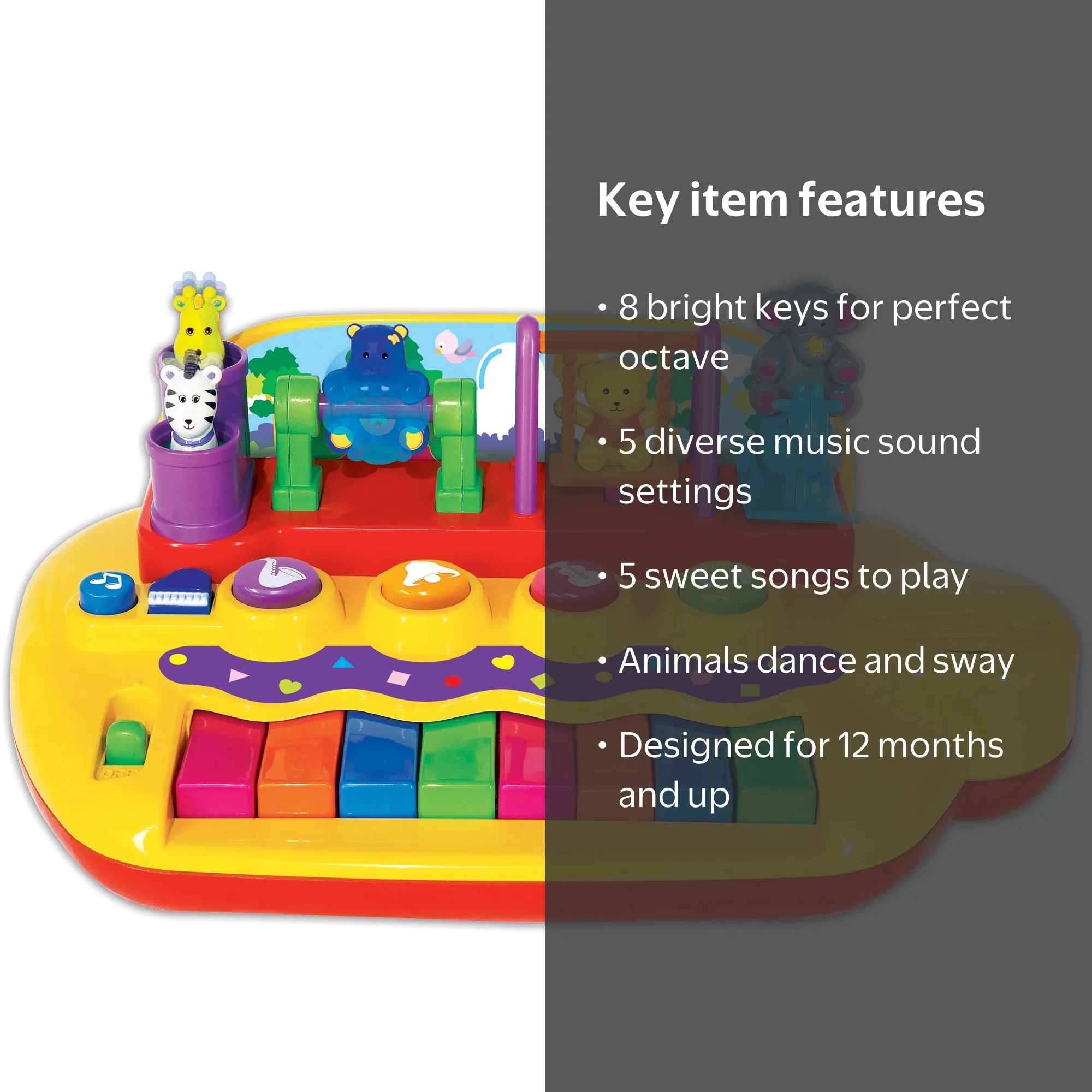 Kiddieland Toys Limited - Playful Pals Piano - Walmart.com
