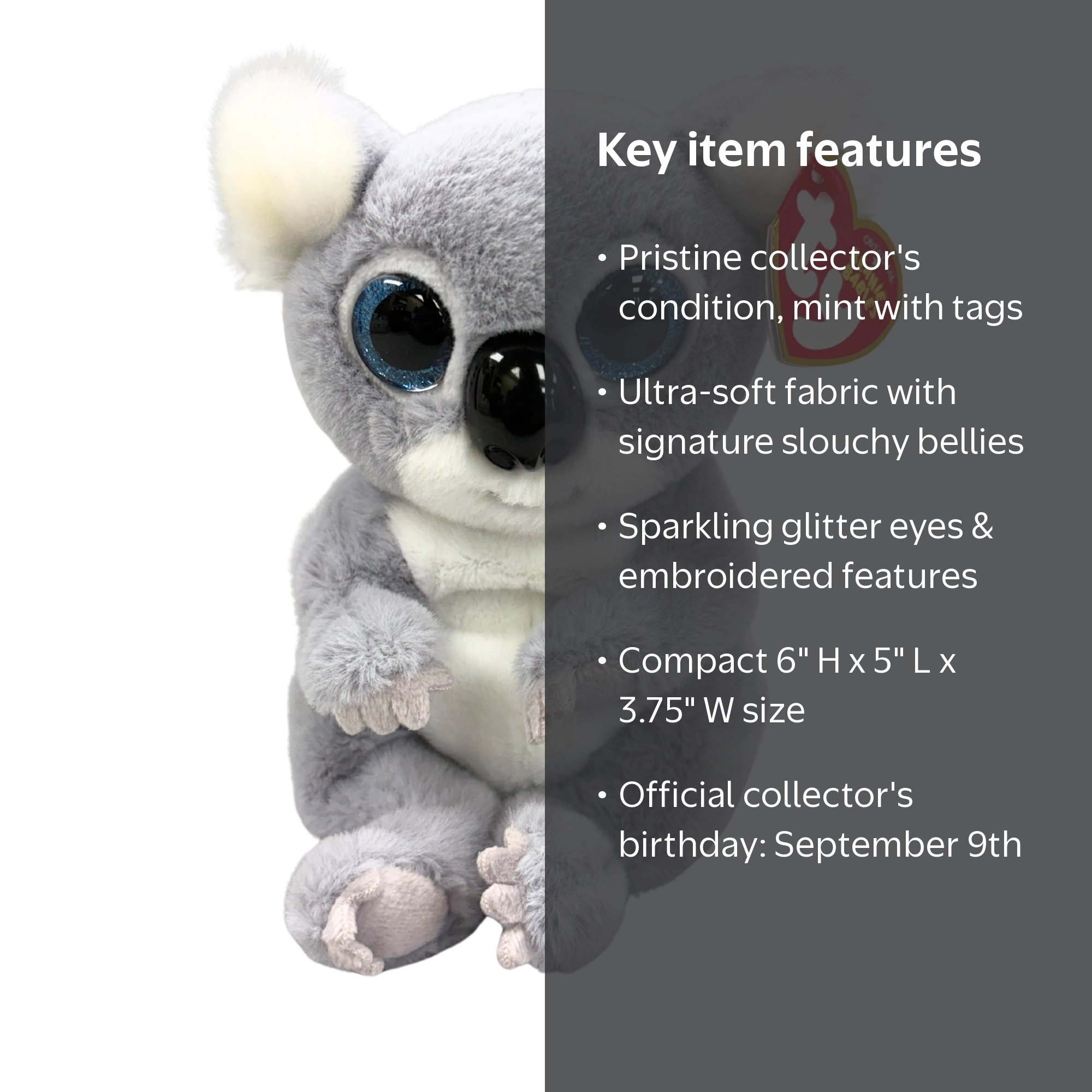 Ty, Beanie Baby, 6 inch, Beanie Bellies Melly Koala Bear - Walmart.com