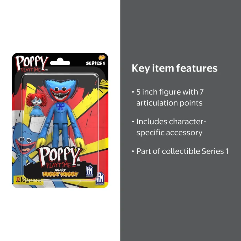 Poppy Playtime - Scary Huggy Wuggy - 5 inch Action Figure (Series