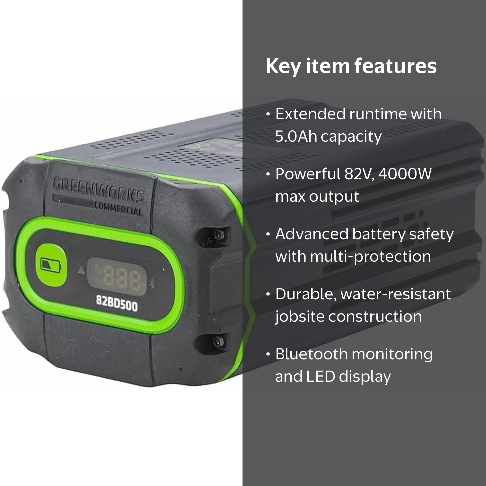 Greenworks 82V 5.0Ah Battery (21700) + Bluetooth - Walmart.com