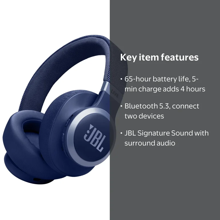 Free Shipping! JBL Live 770NC Wireless Over-Ear Adaptive Noise