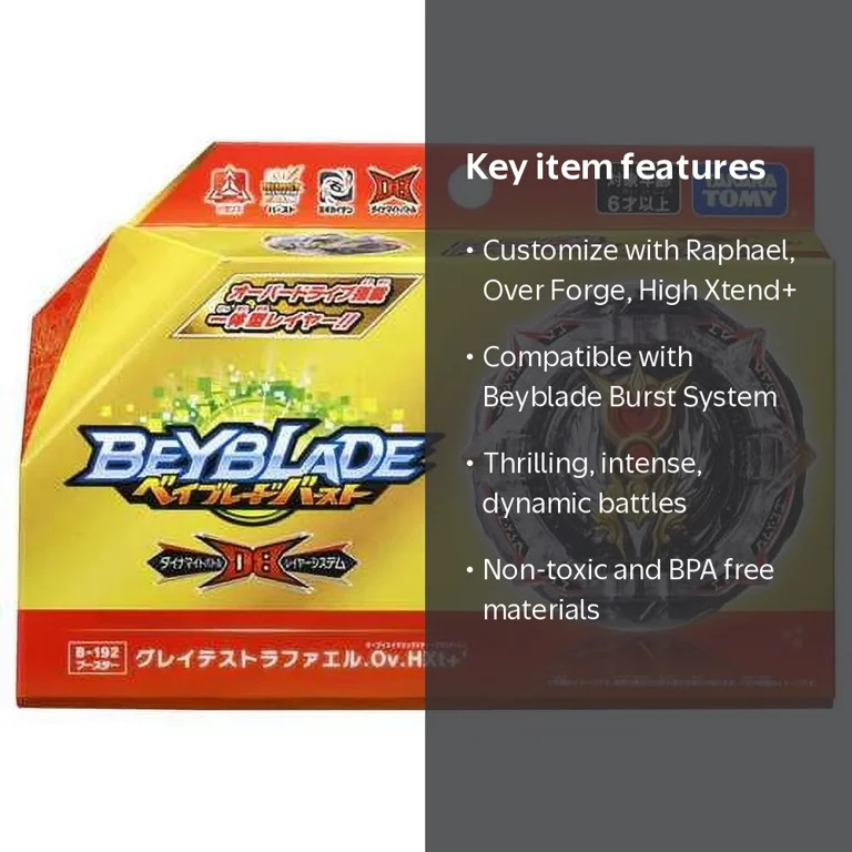 Takara Tomy Beyblade Burst QuadDrive B-192 Greatest Raphael Over