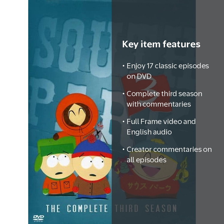 South Park: The Complete Third Season DVD, Comedy Central, Comedy