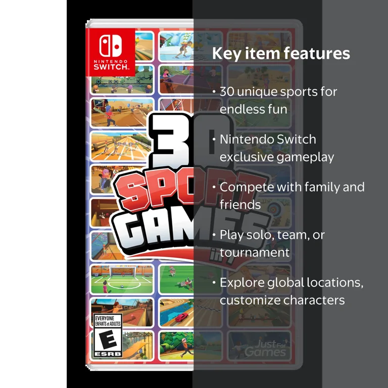 Nintendo Switch 30-in-1 Sport Games: Soccer, Tennis, Baseball