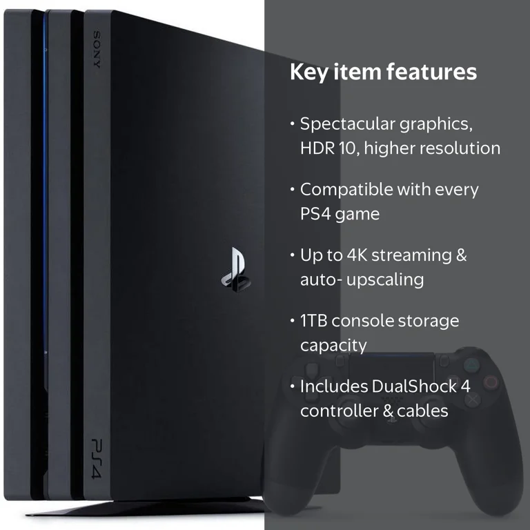 PS4 pro(PlayStation4)プレイステーション4 pro SONY Sony, PlayStation 4 Pro, 1TB, Restored, Black, supports 4K