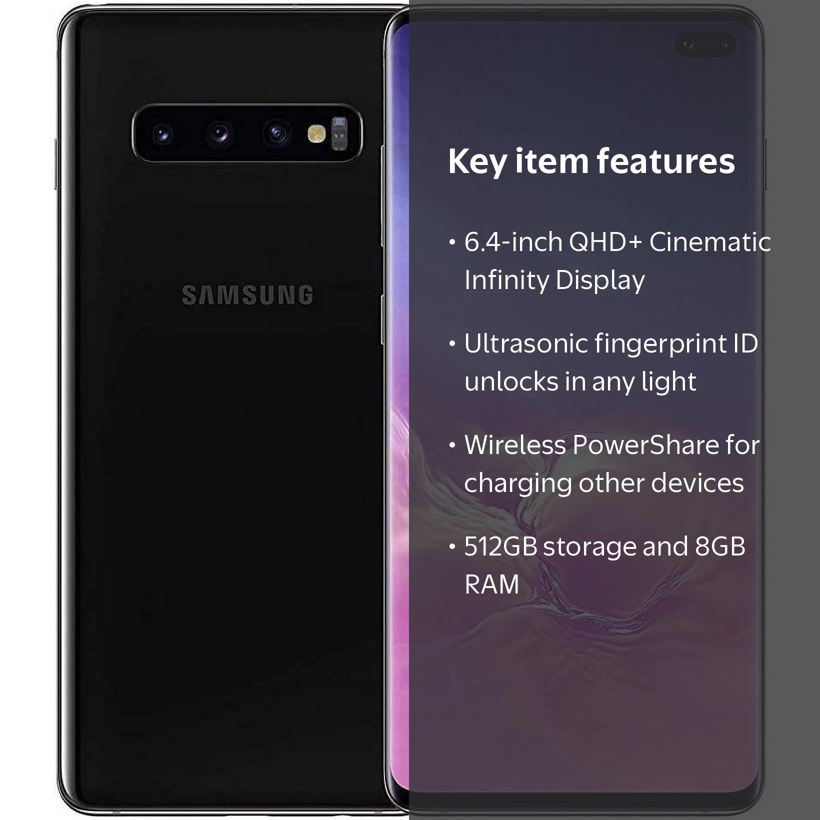 Samsung Galaxy S10 Plus (SM-G975F/DS) 512GB 8GB RAM Factory
