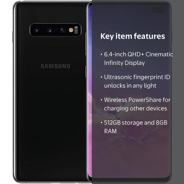 Samsung Galaxy S10 Plus (SM-G975F/DS) 512GB 8GB RAM Factory