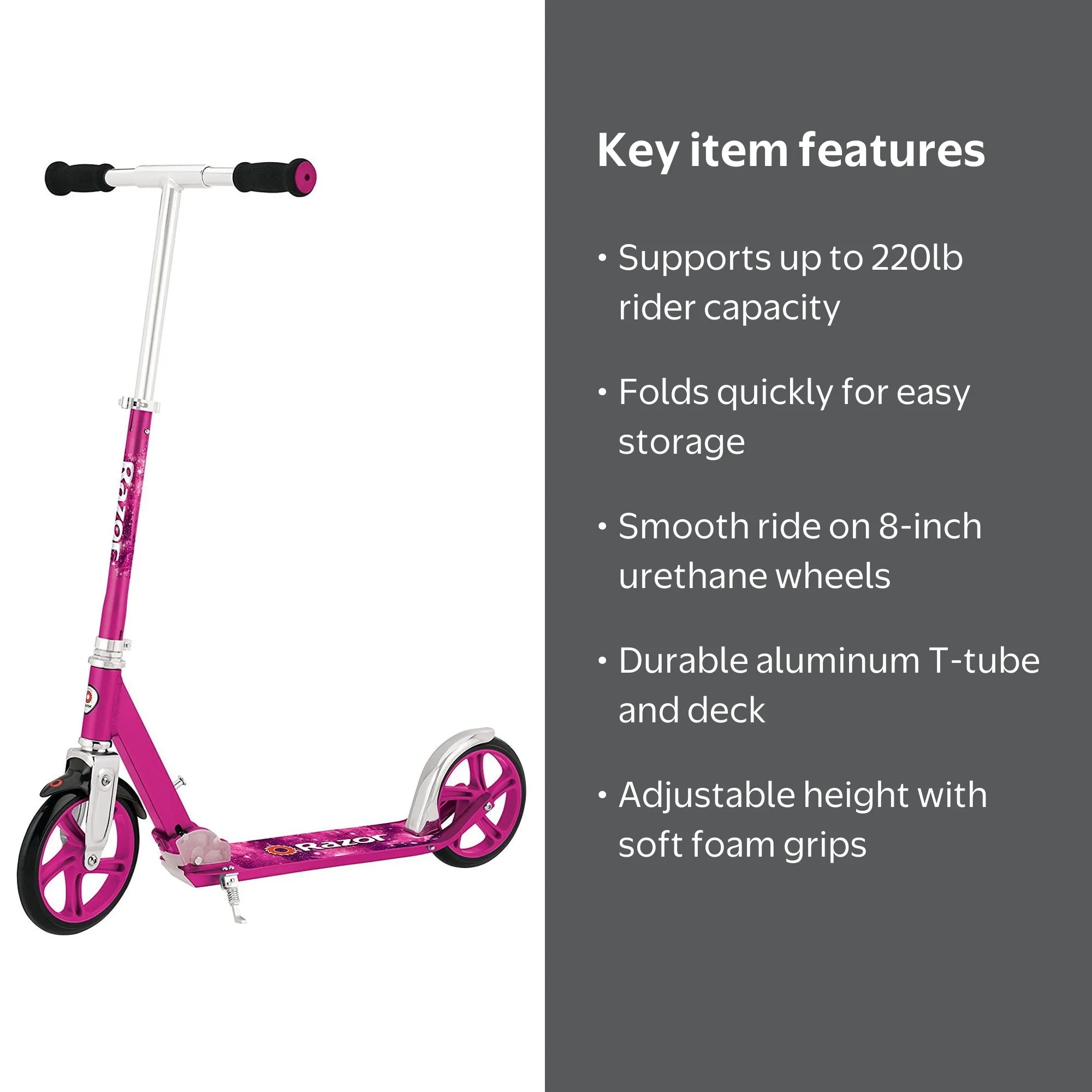 Razor, Kick Scooter, Pink, 8
