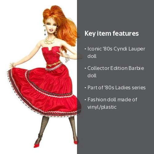 Barbie Collector Ladies of the '80s Cyndi Lauper Doll Pink Label