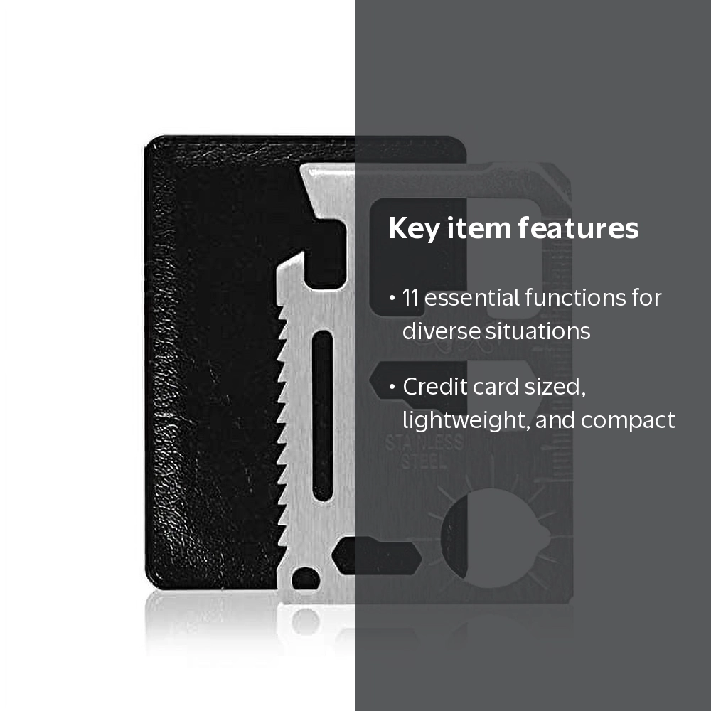GUARDMAN 11-in-1 Survival Credit Card Multitool, Tactical Wallet
