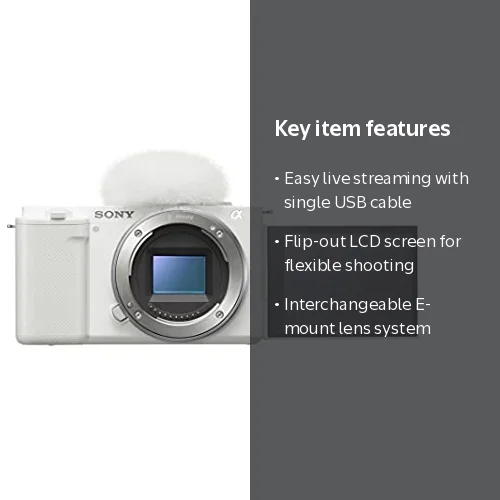 Restored Sony Alpha ZV-E10 - APS-C Interchangeable Lens Mirrorless