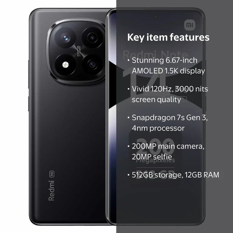 Xiaomi Redmi Note 14 Pro+ 5G GSM Unlocked, 6.67