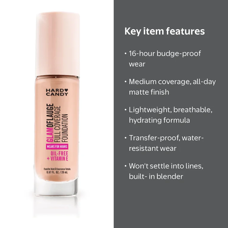 Hard Candy Glamoflauge Full Coverage Foundation, 1503 Linen