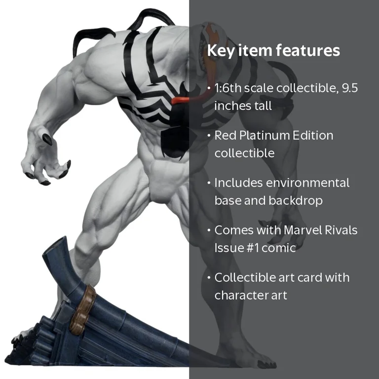 Venom (Marvel Rivals) 1:6th Scale Collectible Red Platinum Edition