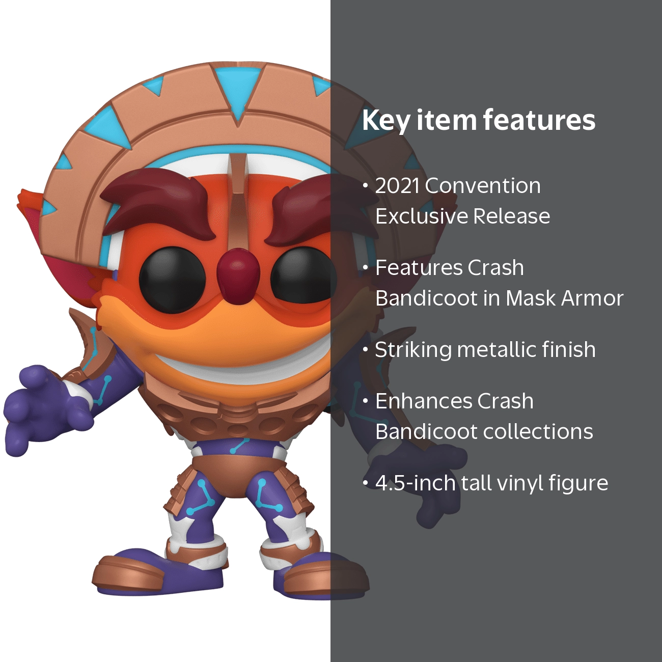 Funko POP! Games: Crash Bandicoot - Crash in Mask Armor (Metallic