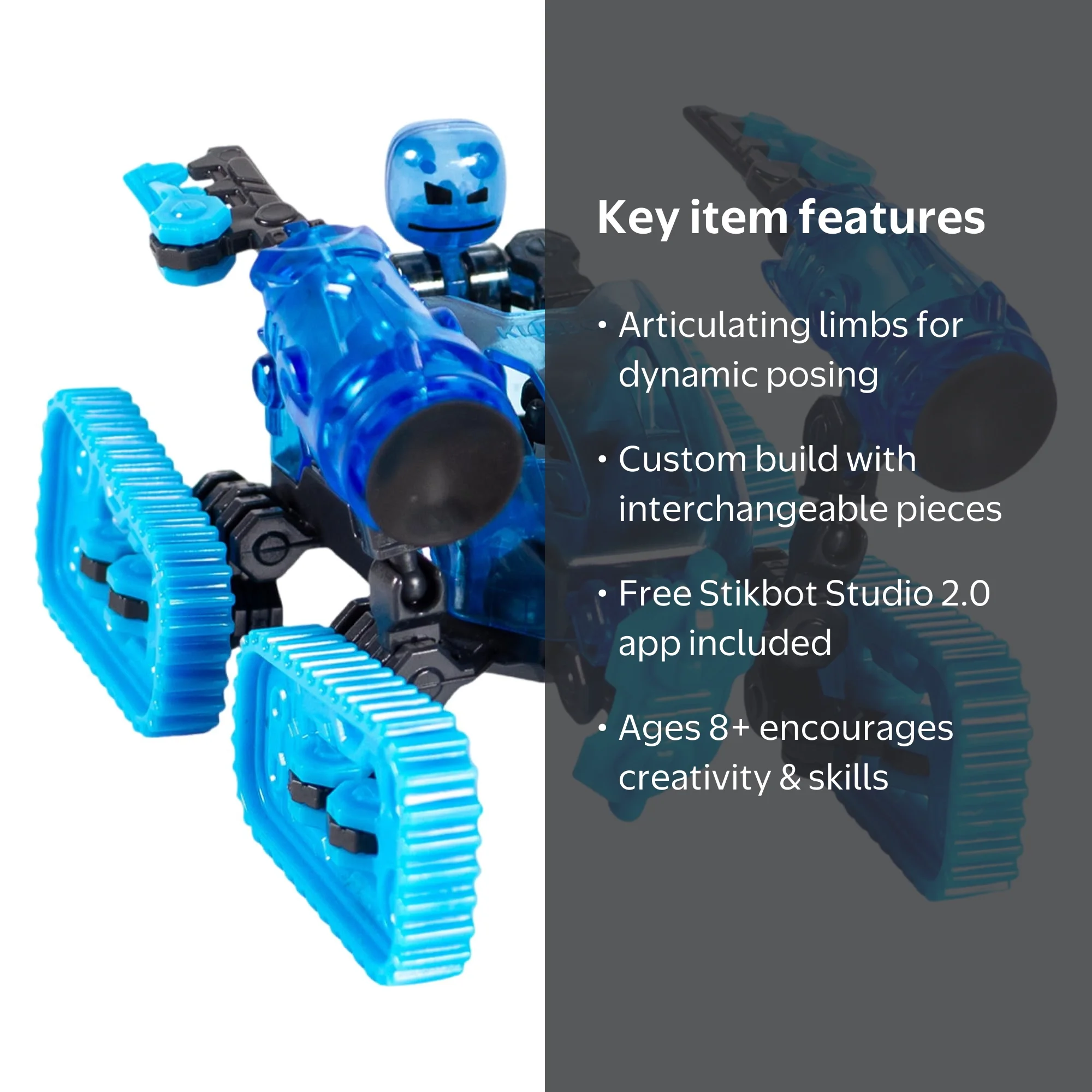 ZING, Klikbot Megabots, Trailblazer Blue, Create Stop Motion