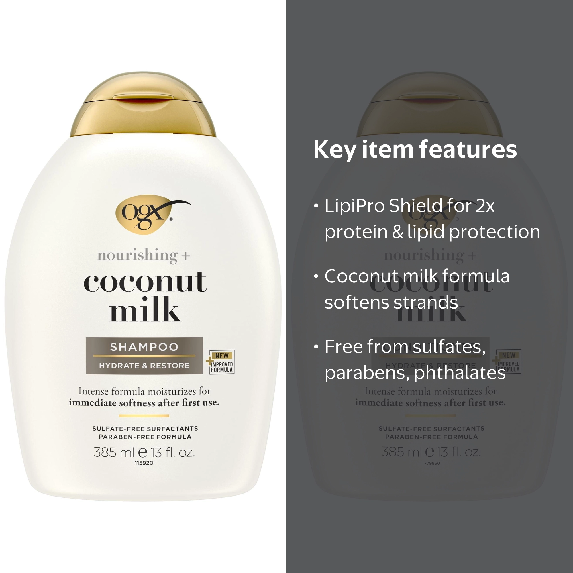 Lokahi Moist Hair Mix & Shampoo セット OGX Nourishing + Coconut Milk Moisturizing Hair Shampoo