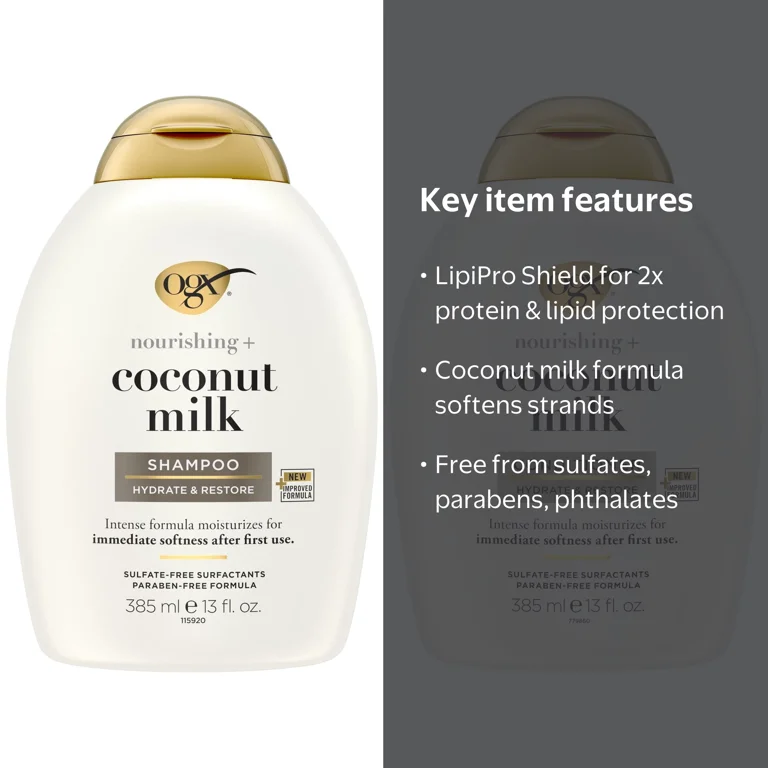 OGX Nourishing + Coconut Milk Moisturizing Hair Shampoo