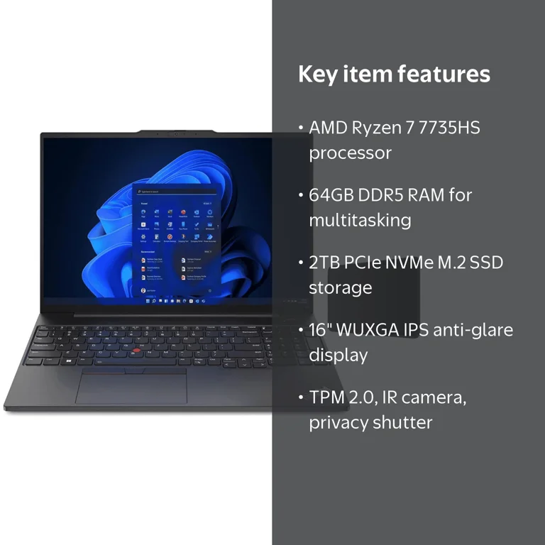 Lenovo ThinkPad E16 G2 16 inch FHD+ Ryzen 7 7735HS 64GB DDR5 2TB