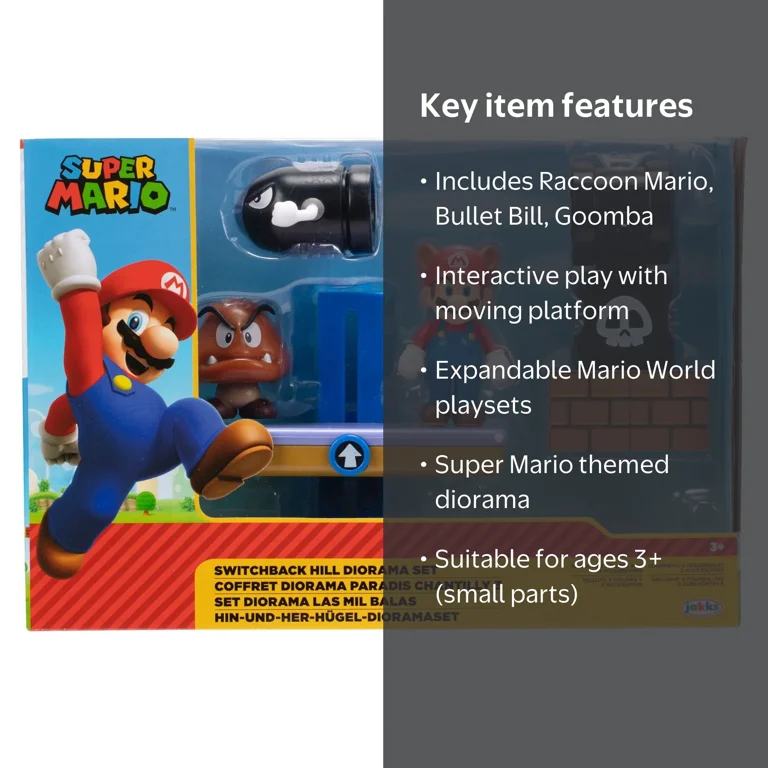 Nintendo Super Mario Switchback Hill Diorama Playset for 2.5 Inch